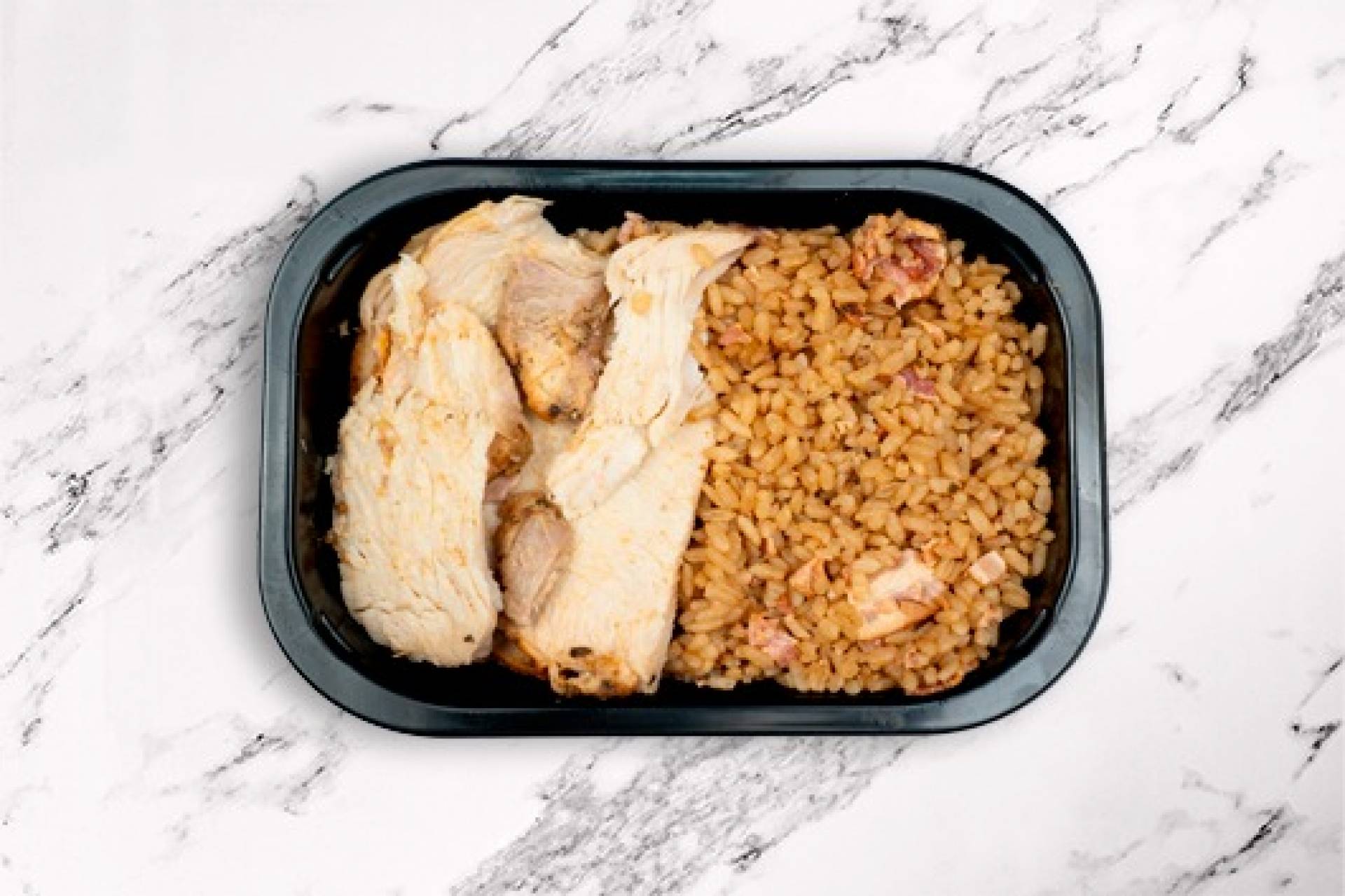 101. Pavo al Horno con Gravy / Arroz con Bacon y Cebolla