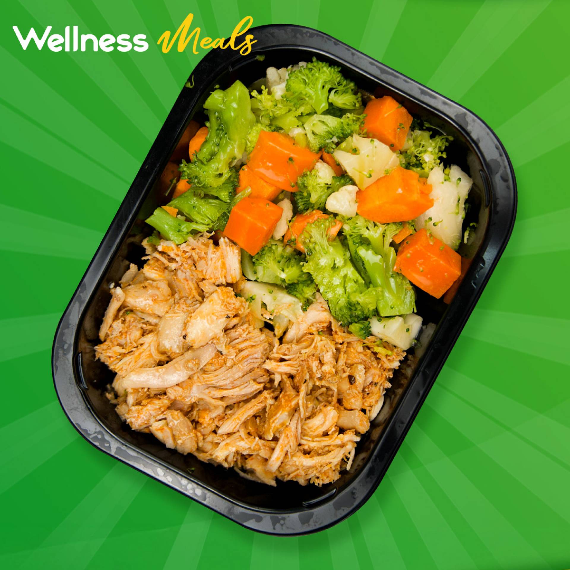 30. Pollo Desmenusado con Vegetales Mixtos en Aceite de Aguacate