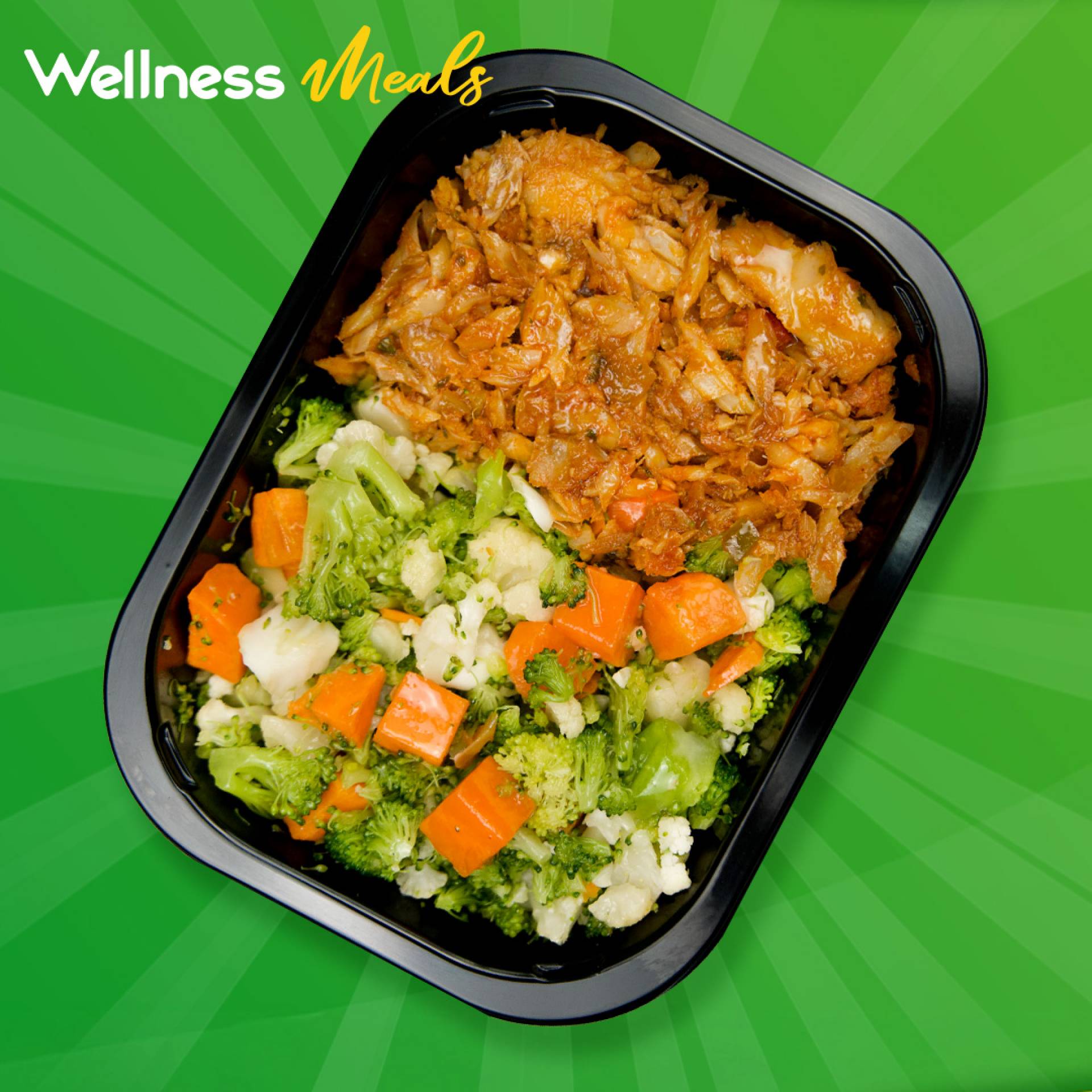 31. Bacalao Guisado con Arroz Jasmin y Vegetales Mixtos en Aceite de Aguacate